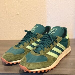 Adidas Men's Teal and Olive Sneakers